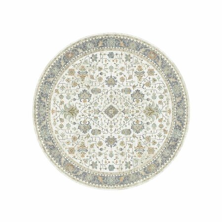 SLEEP EZ 7 ft. 10 in. Windsor Manchester Round Rug; Ivory SL3088126